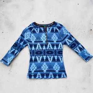 Lauren Jeans Co Ralph Lauren Y2K Southwestern Aztec Pullover Sweater S